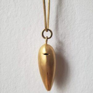 Yellow Gold Plated Sterling Silver Celia Landman Vintage Statement Necklace